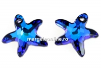 Swarovski, starfish pendant, bermuda blue, 28mm - x1