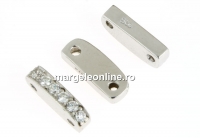 Distantier 2 siraguri, argint 925 placat cu rodiu, 12.5x5mm - x1