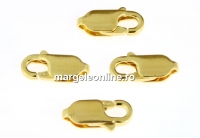 Incuietoare carabina, argint 925 placat cu aur, 8.5mm - x2