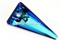 Swarovski, spike pendant, bermuda blue, 18mm - x1