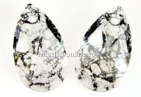 Swarovski, drop pendant, rose patina, 28mm - x1