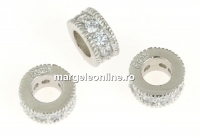 Distantier argint 925 placat cu rodiu, 6mm - x1