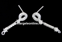 Cercei cu cristale argint 925, 13mm - x1per