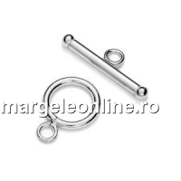 Incuietoare masiva toggle rotund argint 925, 17mm - x1