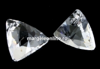Swarovski, pandantiv triunghi, crystal, 8mm - x2