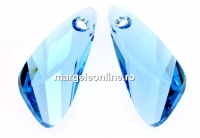 Swarovski, pandantiv aripa, aquamarine, 23mm - x1