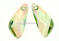 Swarovski, pandantiv aripa, luminous green, 23mm - x1