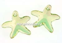 Swarovski, starfish pendant, luminous green, 16mm - x1