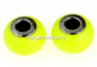 Swarovski, becharmed crystal neon yellow pearl, 14mm - x1