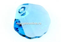 Swarovski, shell pendant,  aquamarine, 16mm - x1