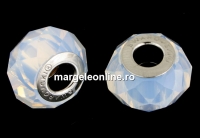 Swarovski, becharmed briolette 5948, white opal, 14mm - x1