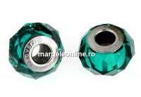 Swarovski, becharmed briolette 5948, emerald, 14mm - x1