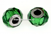 Swarovski, becharmed briolette 5948, dark moss green, 14mm - x1