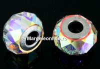 Swarovski, becharmed briolette 5948, aurora borealis, 14mm - x1