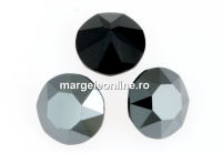 Swarovski, chaton SS29, jet hematite, 6mm - x4