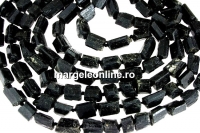 Margele turmalina neagra, piatra naturala bruta, 13-16x11mm