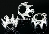 Baza pandantiv pentru ceralun si cristale, argint 925, 21x17mm - x1