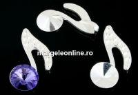Pendant base, 925 silver, for rivoli 8mm - x1