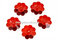 Swarovski, marguerite flower, red magma, 10mm - x4