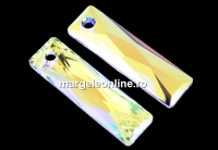 Swarovski, pand Queen baguette, aurore boreale, 25mm - x1