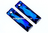 Swarovski, pandantiv Queen baguette, bermuda blue, 13.5mm - x1