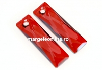 Swarovski, pandantiv Queen baguette, red magma, 13.5mm - x1