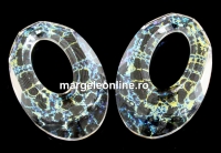 Swarovski, helios pendant, white patina, 30mm - x1