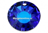 Swarovski, frosted Sun pendant, bermuda blue, 33mm - x1