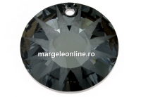 Swarovski, frosted Sun pendant, silver night, 12mm - x2