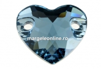 Swarovski, heart link, denim blue F, 12mm - x1