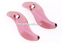 Swarovski, pandantiv Wave, antique pink, 19mm - x1