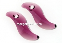 Swarovski, Wave pendant, amethyst, 19mm - x1