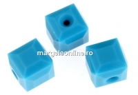 Swarovski, cub, turquoise, 6mm - x2