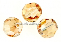 Swarovski, margele, rotund fatetat, golden shadow, 12mm - x1