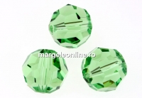 Swarovski, margele, rotund fatetat, peridot, 12mm - x1