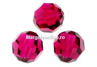 Swarovski, margele, rotund fatetat, ruby, 12mm - x1