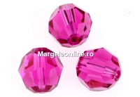 Swarovski, margele, rotund fatetat, fuchsia, 8mm - x2