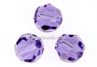 Swarovski, margele, rotund fatetat, tanzanite, 8mm - x2