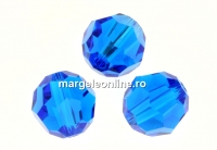 Swarovski, margele, rotund fatetat, capri blue, 8mm - x2