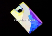 Swarovski, rose cut pendant, aurora borealis, 18mm - x1