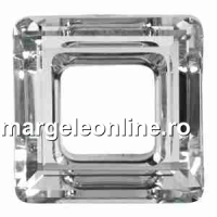 Swarovski, pandantiv square ring, crystal clear, 14mm - x1