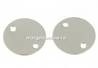 Link pentru gravat, banut argint 925 rodiat, 10mm - x2