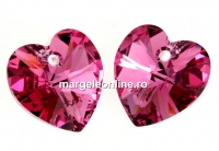 Swarovski, pandantiv inima, rose comet argent light, 14mm - x2