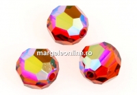 Swarovski, margele, rotund fatetat, indian red aurore boreale, 8mm - x2