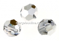 Swarovski, margele, rotund fatetat, comet argent light, 8mm - x2