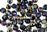 Swarovski, faceted round bead, heliotrope, 8mm - x2