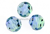 Swarovski, rotund fatetat, provence lavender-chrysolite blend, 8mm - x2