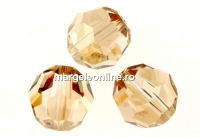 Swarovski, margele, rotund fatetat, golden shadow, 8mm - x2