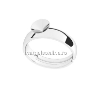 Ring base, 925 silver, chaton 6mm, adjustable, - x1