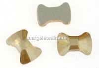 Swarovski, cabochon fundita papion, golden shadow, 9mm - x1